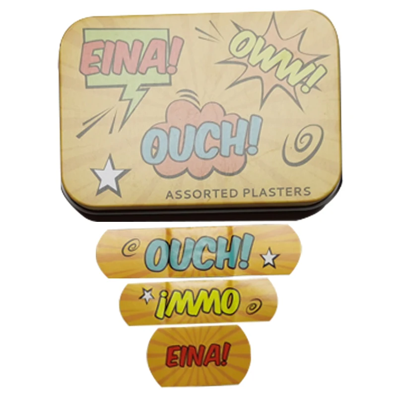Waterproof bandaid Cartoon Cute Kids Adhesive First Aid Bandages in tin box