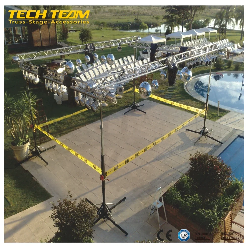 Hot sale 6.5m exhibition booth portable telescopic lifting truss lifting tower for Wedding decoration