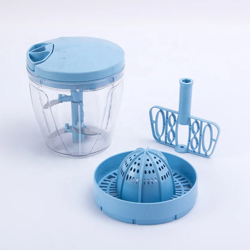 Многофункциональный кухонный пластиковый ручной измельчитель для лука, чеснока, овощей