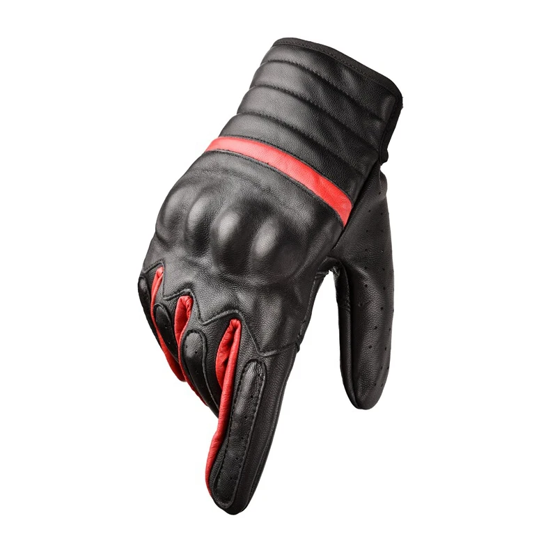 Hot sale factory direct  OEM   Sheepskin Leather Tactical outdoor breathable Motorbike Sport Gloves