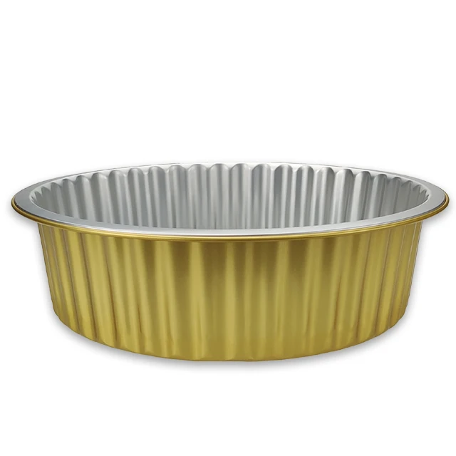 2500ml Sealed Steerable Gold Tin Foil Oven Proof Cup Oven Foil Box  Lava Chocolate Aluminum Foil Cake Bowl