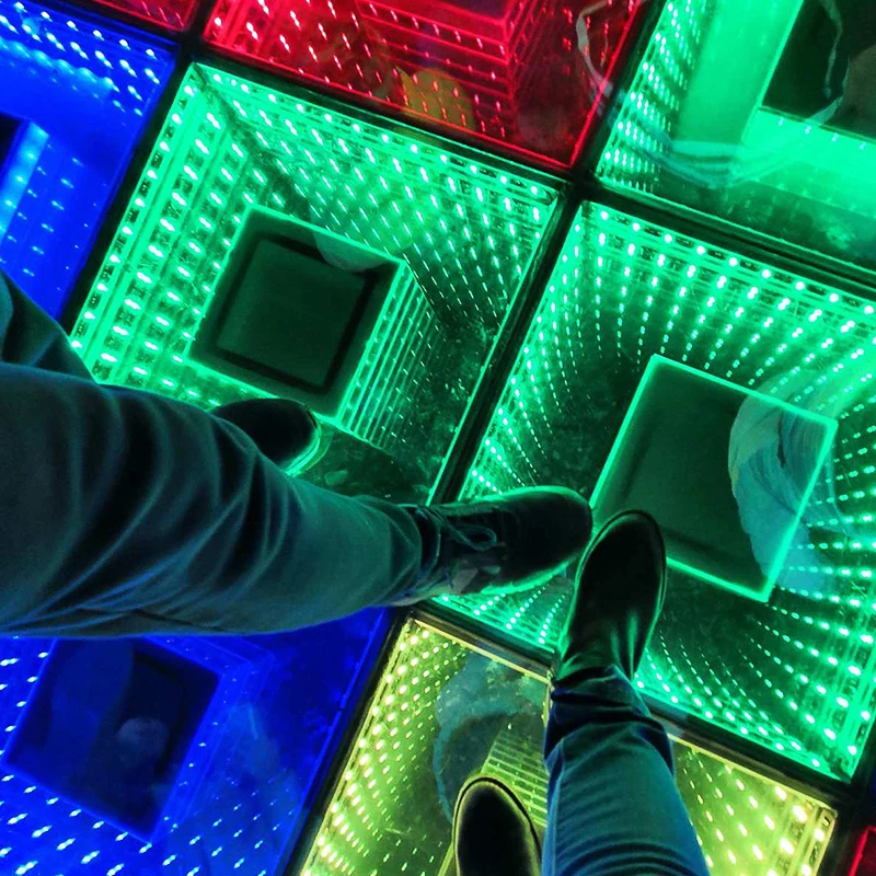 dance floor light IP65 outdoor 3d magnetic floor tiles Portable wedding stage Infinity Mirror Led Dance Floor