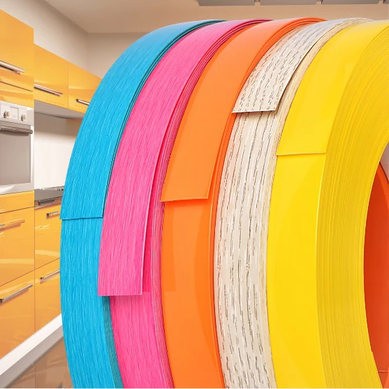 
2mm wood color flexible pvc edge trim for mdf/paneling 