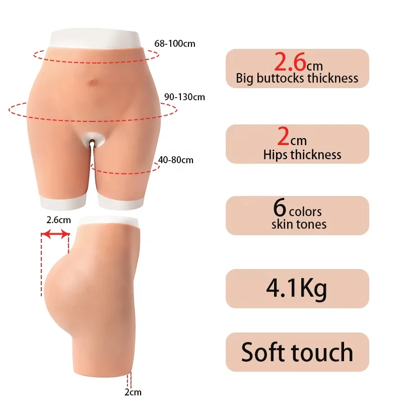 Hot Selling 3.0 cm Hips Pads 5XL African Women Fesses Artificial Silicone Buttock and hip Shapewear Tummy Slimming Shaping Body
