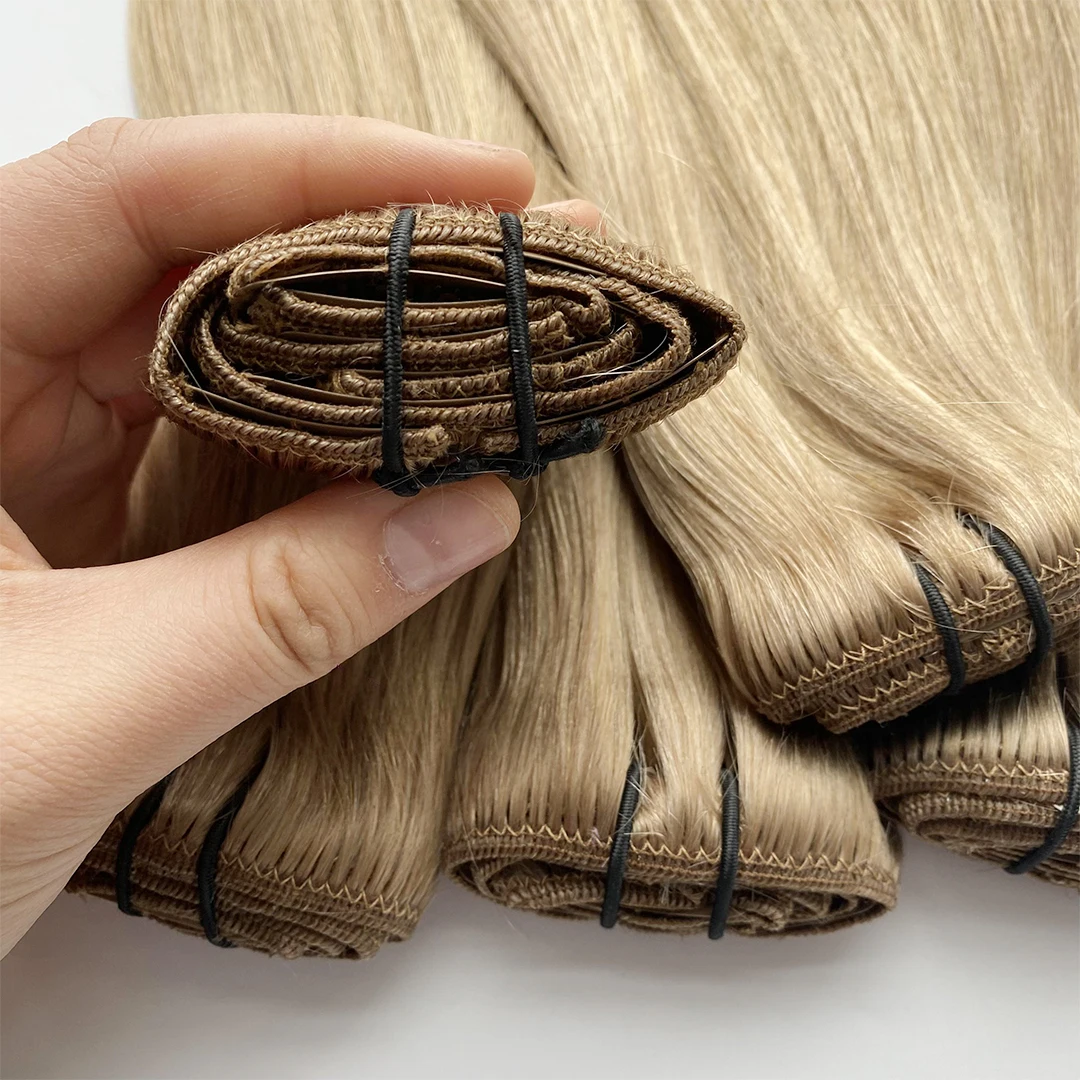 2025 Haiyi Double Drawn Luxury Machine Clip in Hair 16inch 20inch Ready to Ship Clip-In Extensions