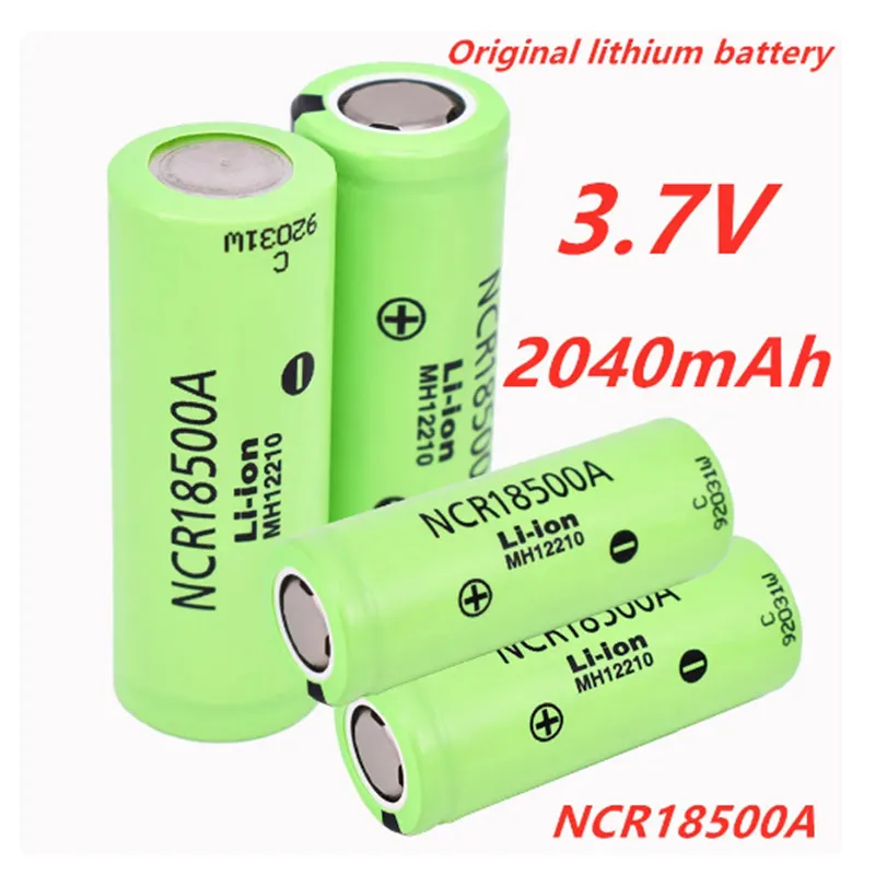 2024 New high-quality 18500 3.7V 2040mAh 100% original NCR18500A 3.7V toy flashlight and other batteries