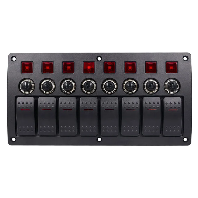 Boat 6 Gang Switch Panel Marine