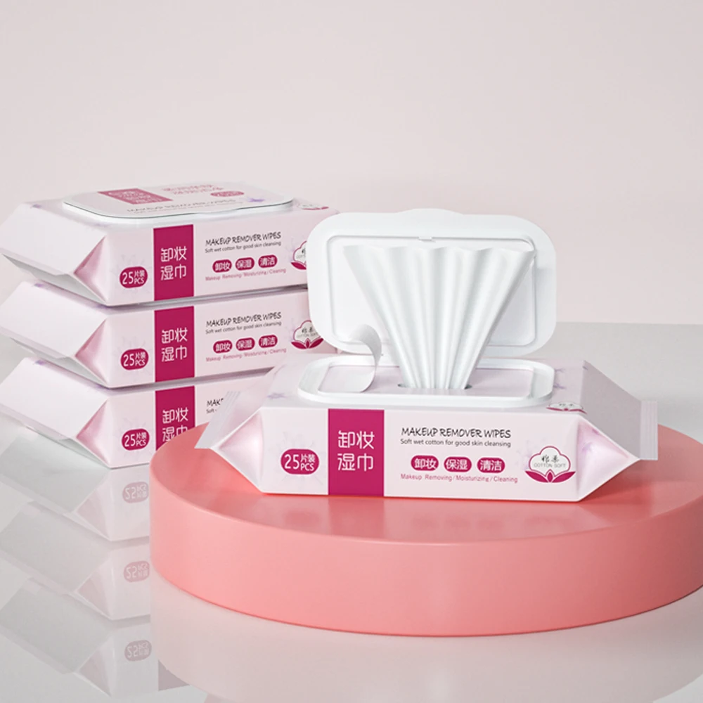 Частная этикетка изготовленным на заказ логосом чувствительной кожи женское лицо набор для чистки влажные салфетки снятия