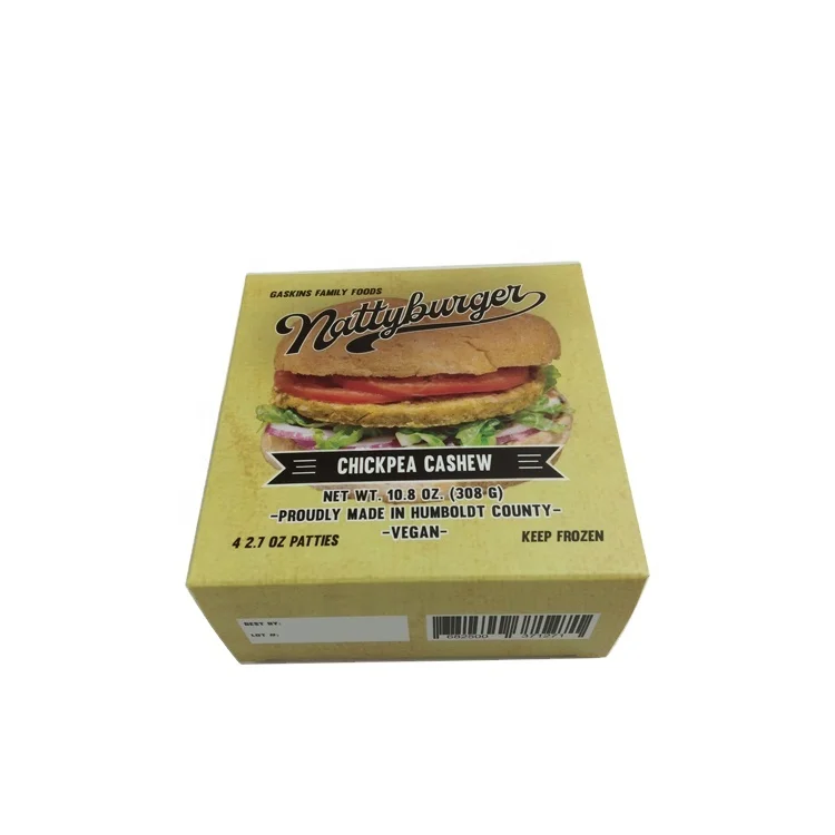 Custom Disposable Food Grade Cardboard Hamburger Packaging Paper Burger Box Sandwich packing Box