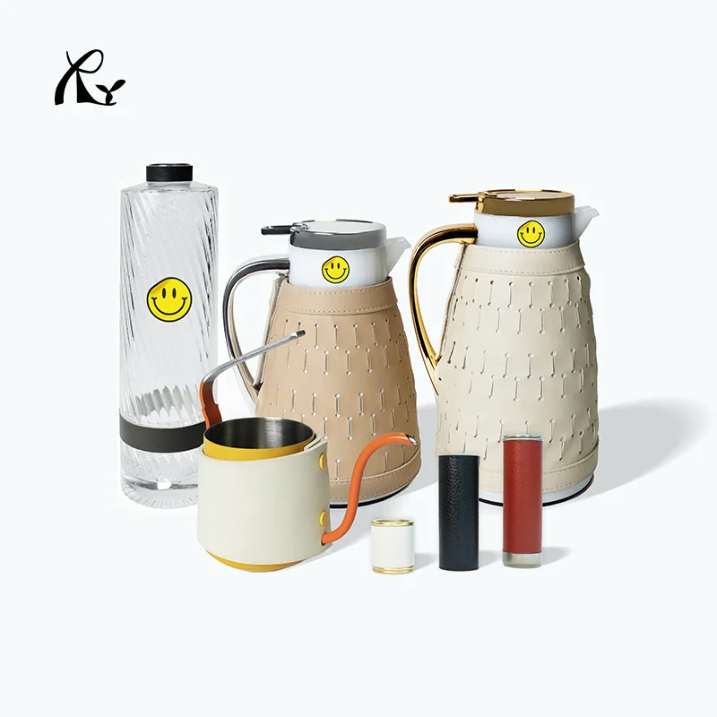 Искусственная кожа Защитный чехол креативный ручной работы кофейник кожаный Теплоизоляционный