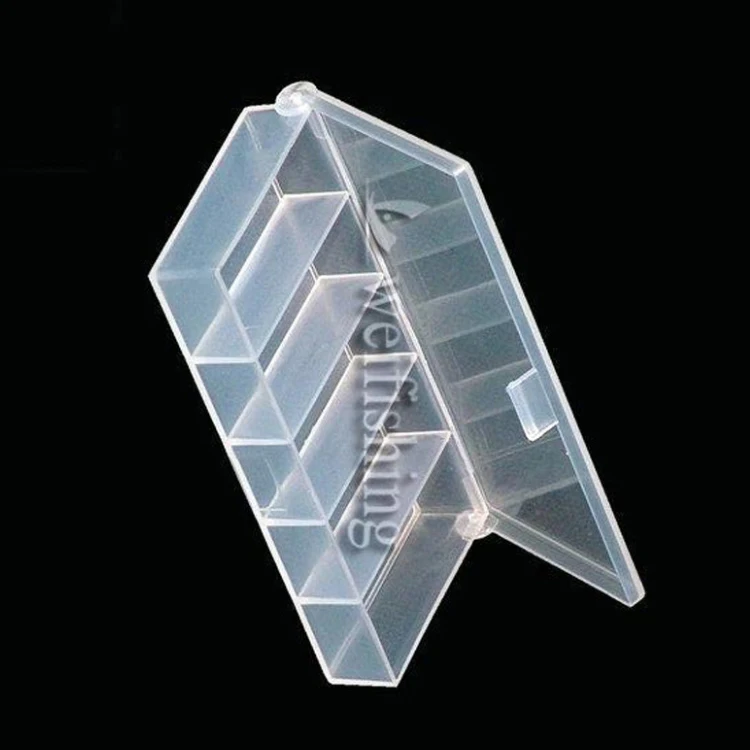WEIHE factory direct sale transparent white plastic box fishing gear accessories tool tackle box