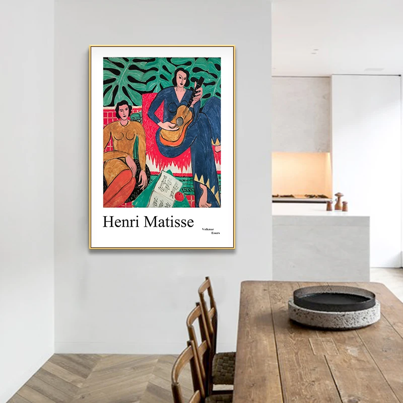 Матиссом Taschen Vogue плакаты и принты гитары портрет девушки настенный художественный холст картины для гостиной домашний