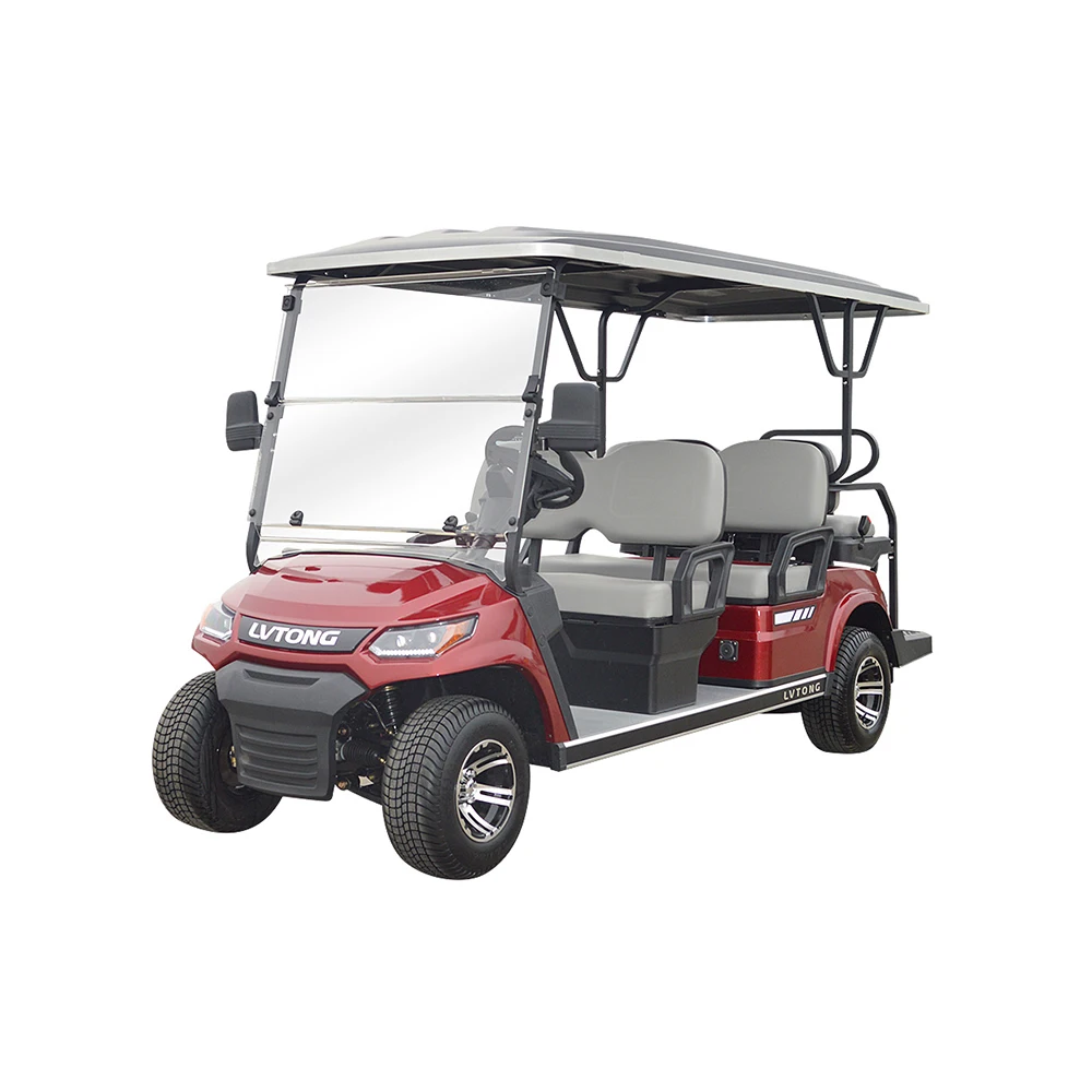 Chinese 48v Electric Golf Cart 4+2 Seater 4kw Lithium Off Road Golf Cart Hunting Golf Buggy