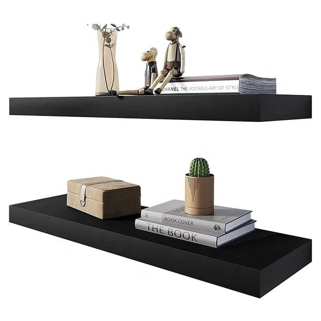 White 3 Piece Floating Wall Mounted Shelves Wooden MDF Floating TV shelves  For Wall