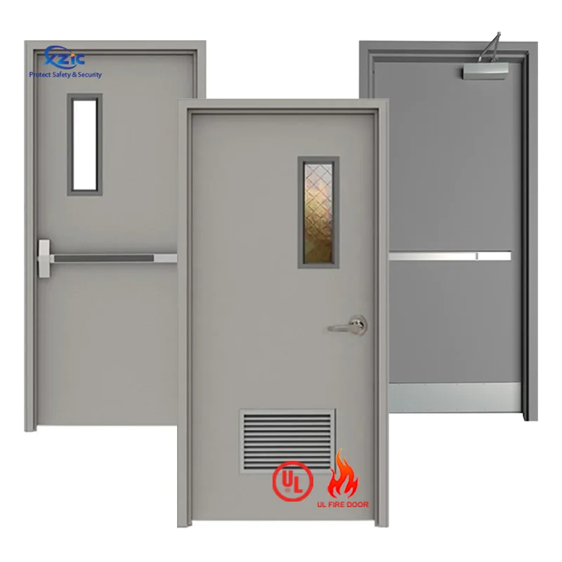 Hot Selling China Metal Fire Door Fire Rated 30-180 Minutes Interior and Exterior Doors with UL Certificated