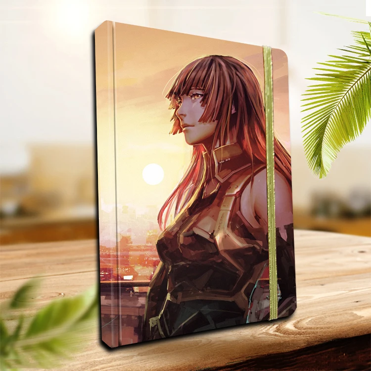 Cartoon Student A5 Anime Paper cute notebook with elastic band
