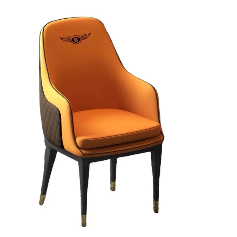 Dining chairs are luxurious, post-modern Nordic solid wood chairs, American family dining tables, stools and soft leather bags