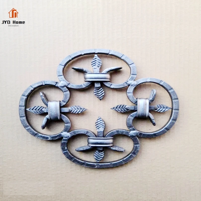 JYD Ornamental Wrought Iron Flower Panels For Stair Railing