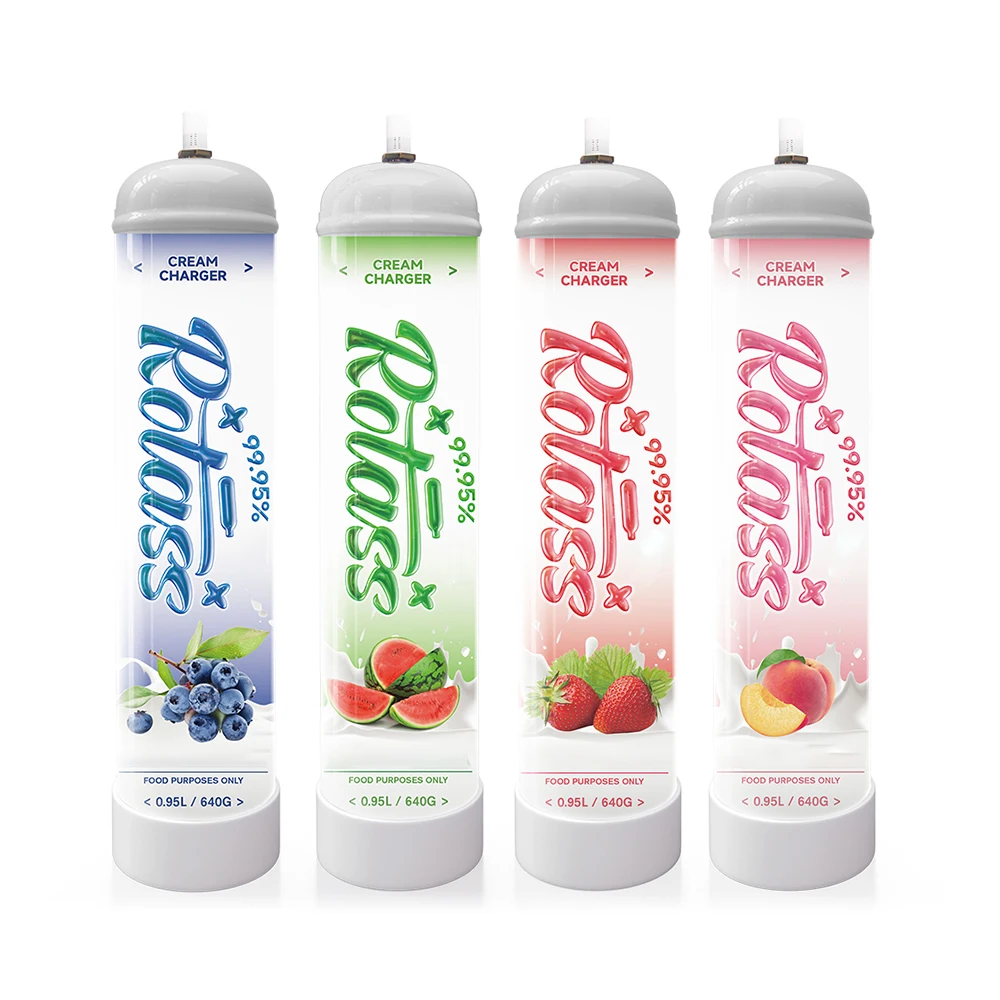 Rotass Flavored 640g whip cream bottle 0.95L wholesale cream chargers with OEM service