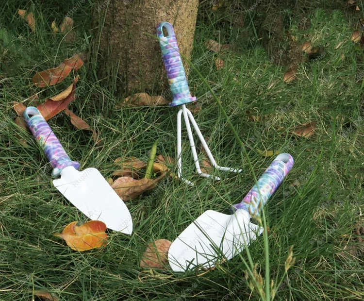 5 pcs printing pruners rake spade shovel sprayer scissors hand garden trowel tools
