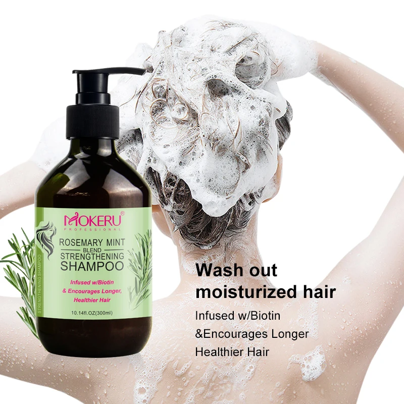 MOKERU Rosemary hair anti-loss shampoo Nourishing shampoo Natural Hair care Hair Growth 300ml Rosemary shampoo