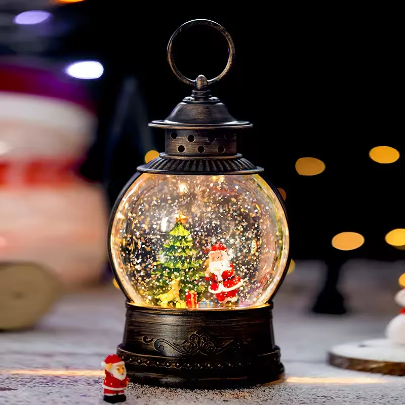 2024 Best Selling Christmas Lamp Gifts Lighted Musical Navidad Water Snow Globe Lanterns