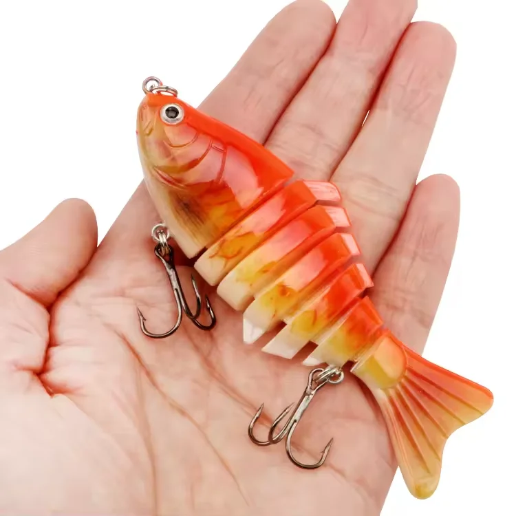 High Quality 100mm 15.5g Sinking Freshter Baits Mulit Jointed Segmented Swimming Vividly Hard Body Fishing Lures for Trout