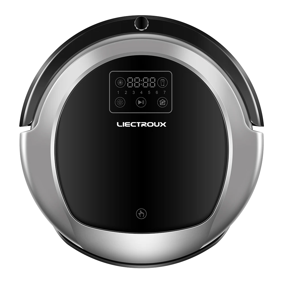  Робот-очиститель LIECTROUX B6009 с Wi-Fi приложением 2D Навигацией по карте и интеллектуальной памятью виртуальным блокировщиком УФ-подсветкой резервуаром для