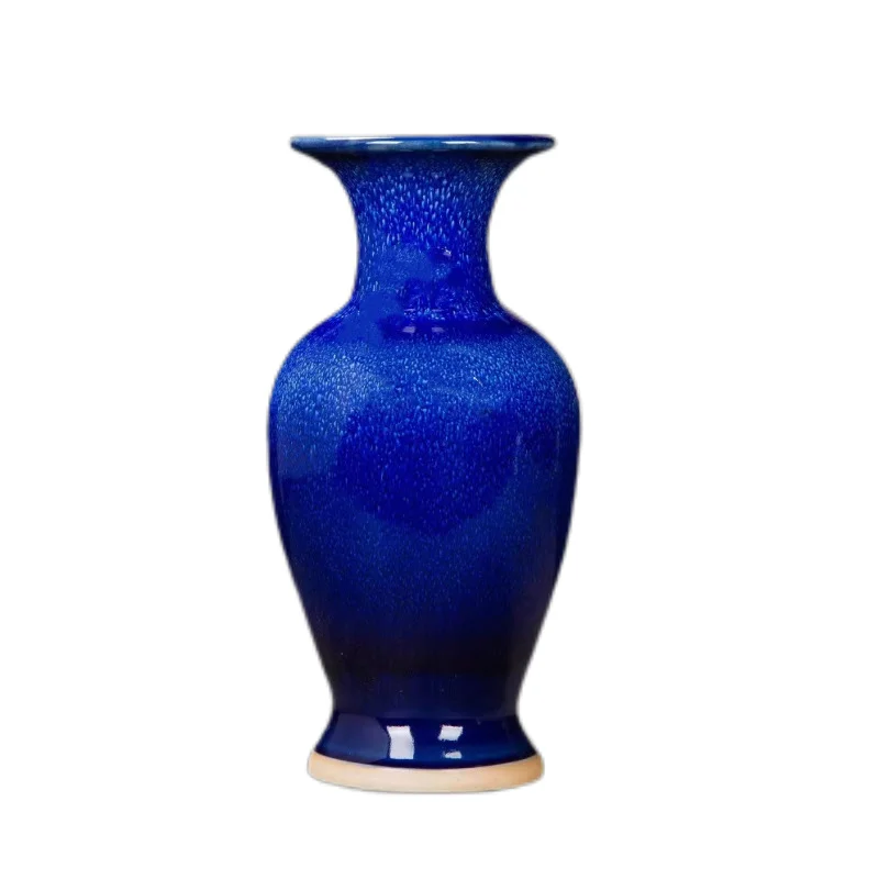 Ceramic Flower Vase Chinese Style Porcelain Vase with Handle Mini Floral Vase Flower Arrangement Holder Plant Pot