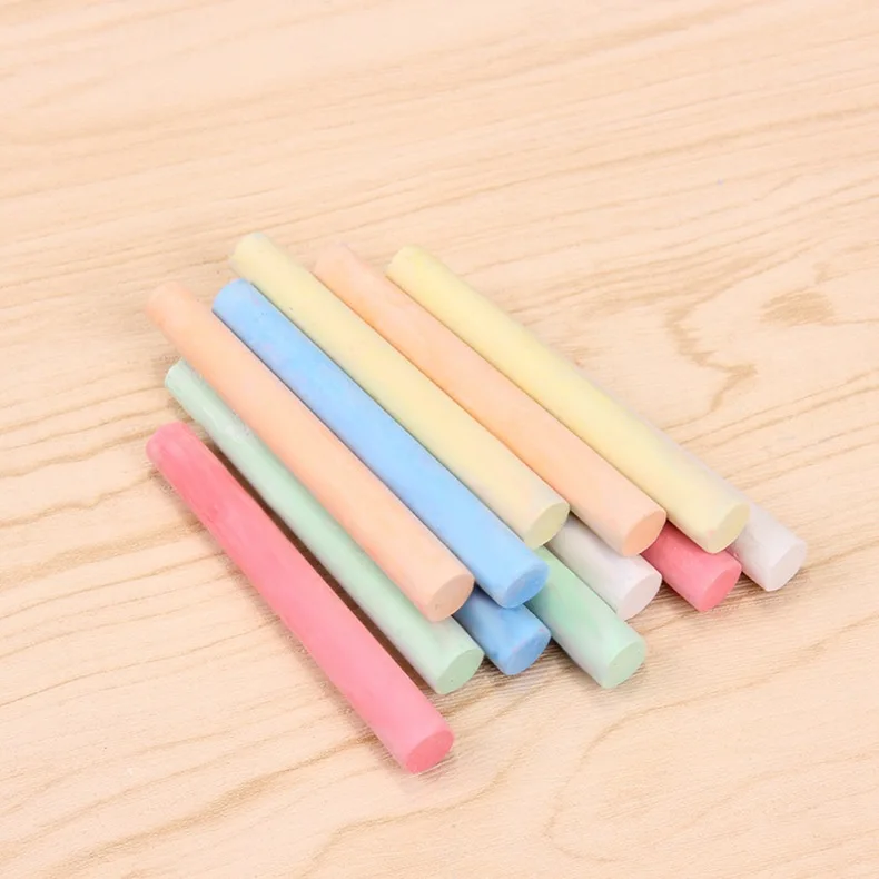100pcs High Quality Dust-free Chalk School Student Teacher Office Hot Sale Chalk Colored And White Color Chalk