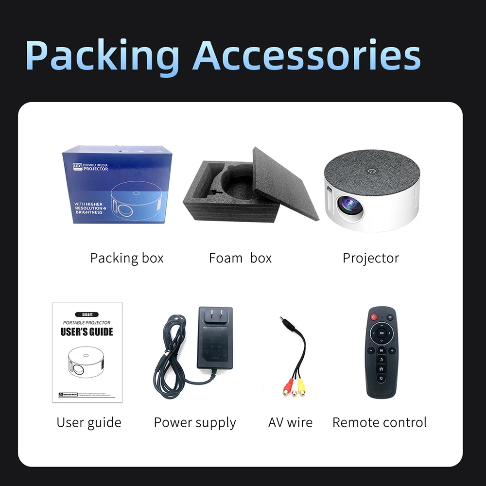 Topleo 1080p Smart Projector Portable Lcd Wireless Screen Mirroring Video Multimedia art infocus mini led home projector