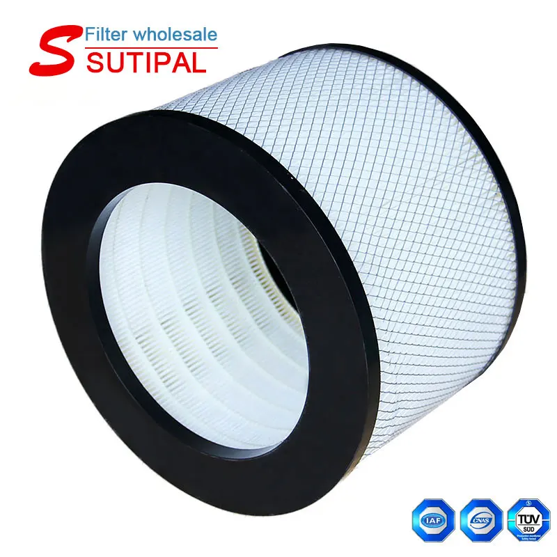 Sutipal guangdong ambition supplies wholesale  round roll activated H13 H14 carbon composite air purifier hepa filter filtros