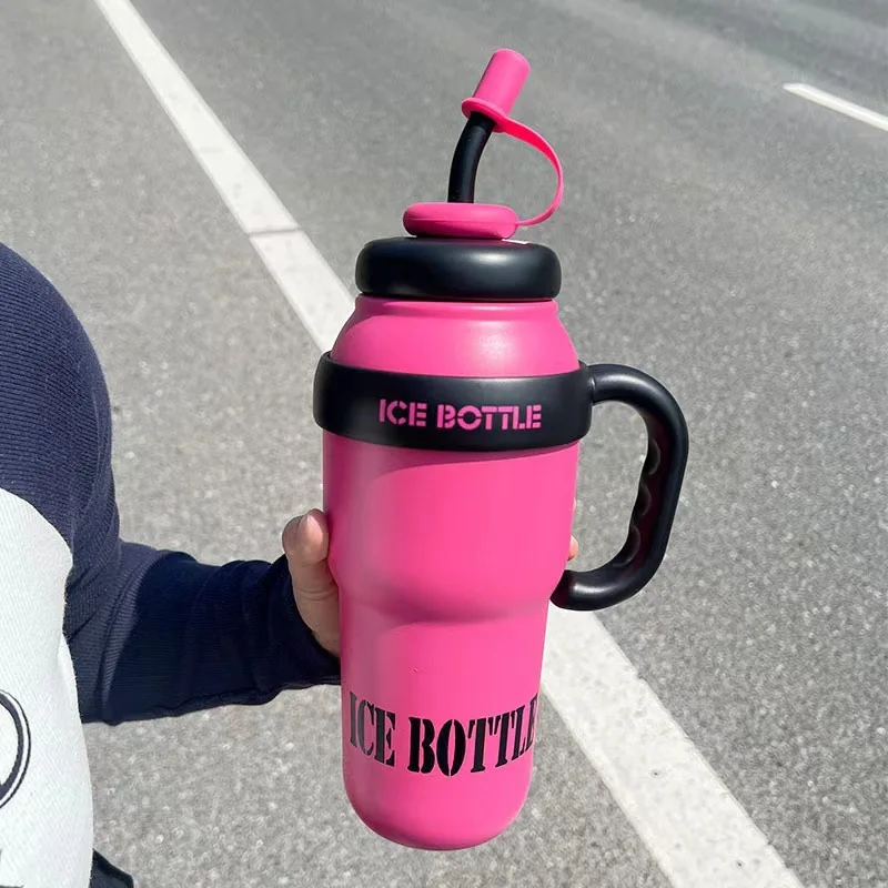 Factory Direct 1300 Ml 304 Milk Tea Cups Lucky Belly Cup Insulation Lovely With Handle Cups