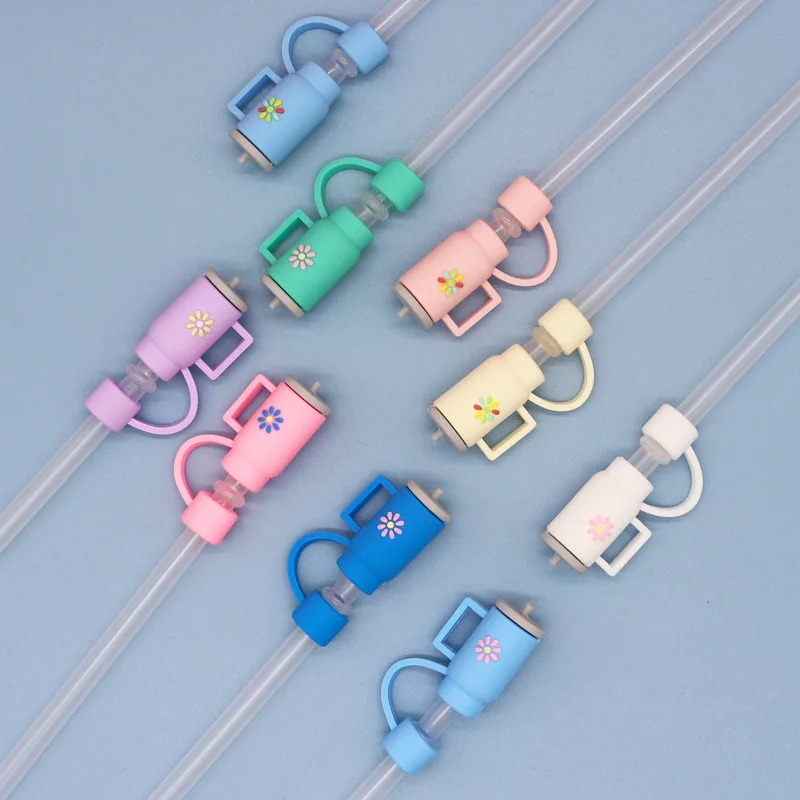 Silicone Straw Topper Compatible with 30 & 40 Oz Stanley Accessories Straw Tip Cover Cap for Stanley Cup