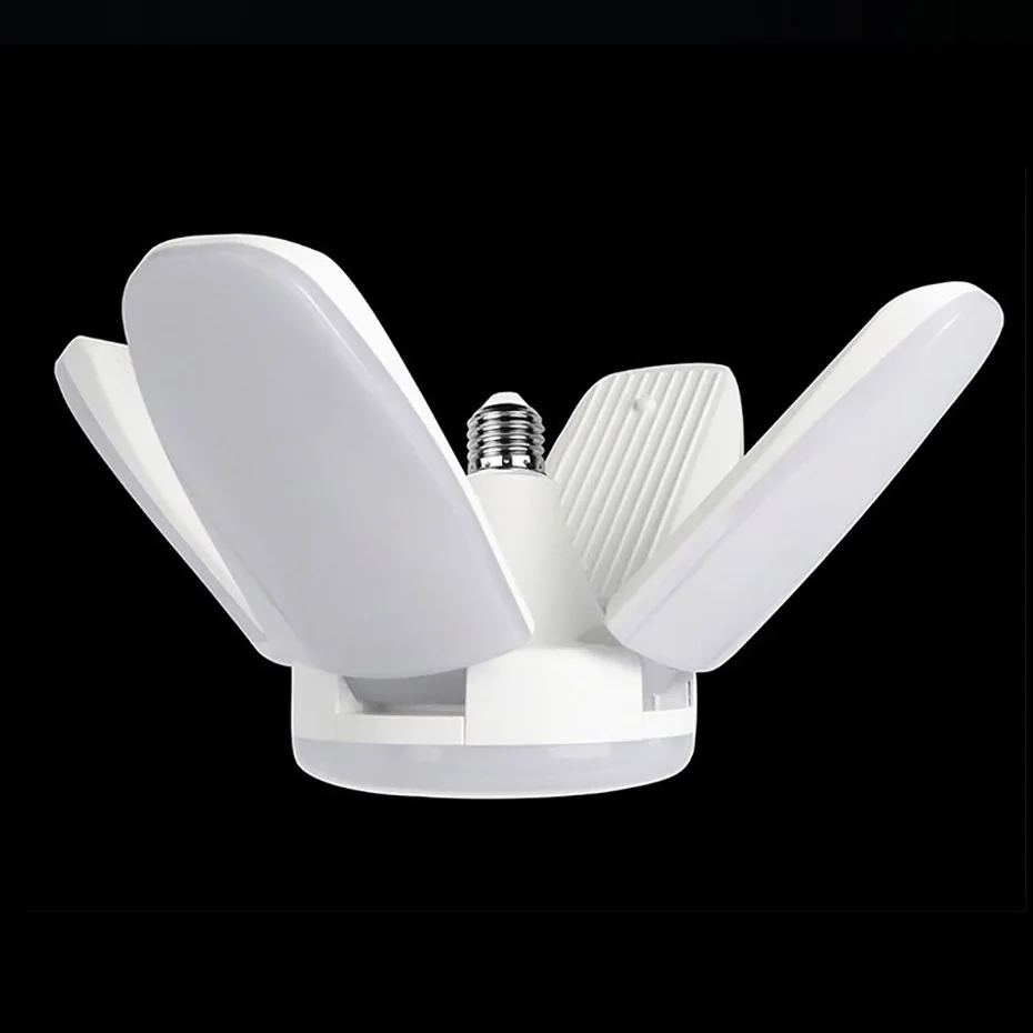60W Foldable Fan Blade LED Pendant Lights No Flicker B22 E27 LED Bulb 360 Degrees Adjustable Deformable Lamp