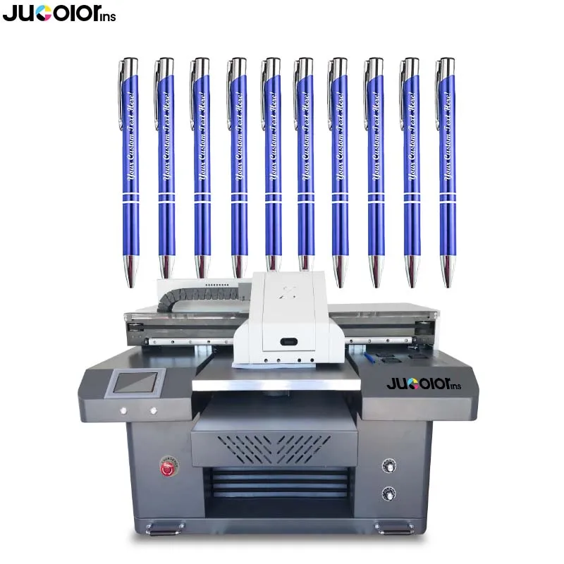 JUCOLOR Tx800 Inkjet Oil Painting Canvas Acrylic Raised Text Smart ID Card UV Printer with Rotary PVC Board Neon UV LED Printer
