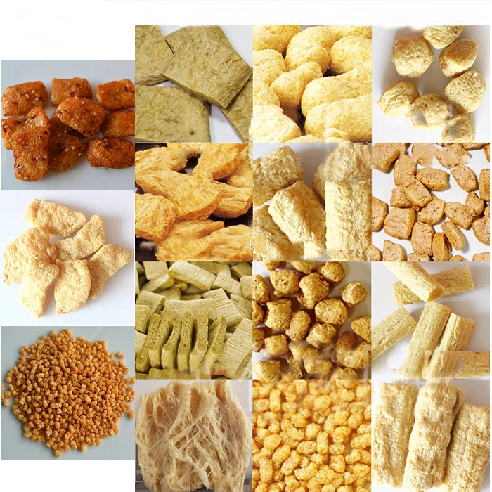 China best selling small vegetarian soya meat chunk tvp textured soy protein making machine soya meat making equipment