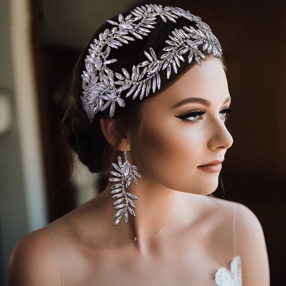 2023 Bridal hair jewelry Luxury rhinestone hair piece banquet styling hair accessories for wedding