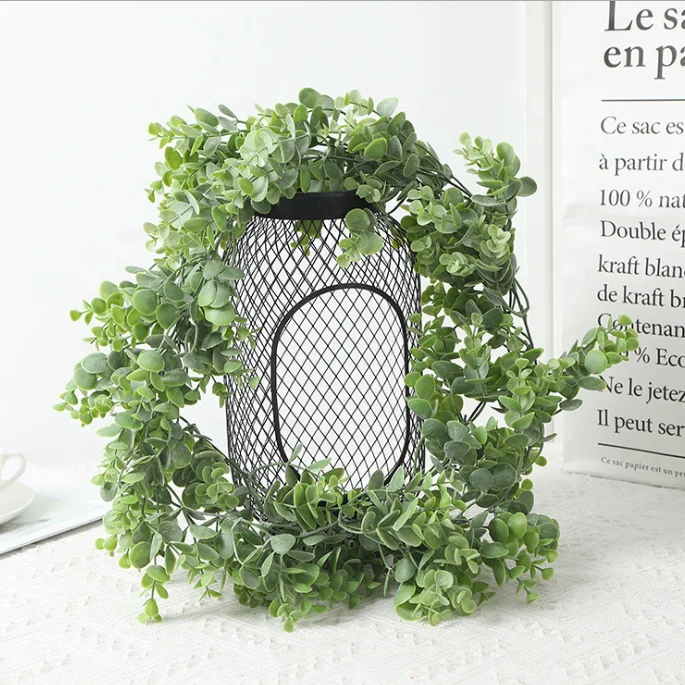 YAYUN W-3008 Wholesale 195 cm Real Touch Artificial  Eucalyptus Wreath Garland