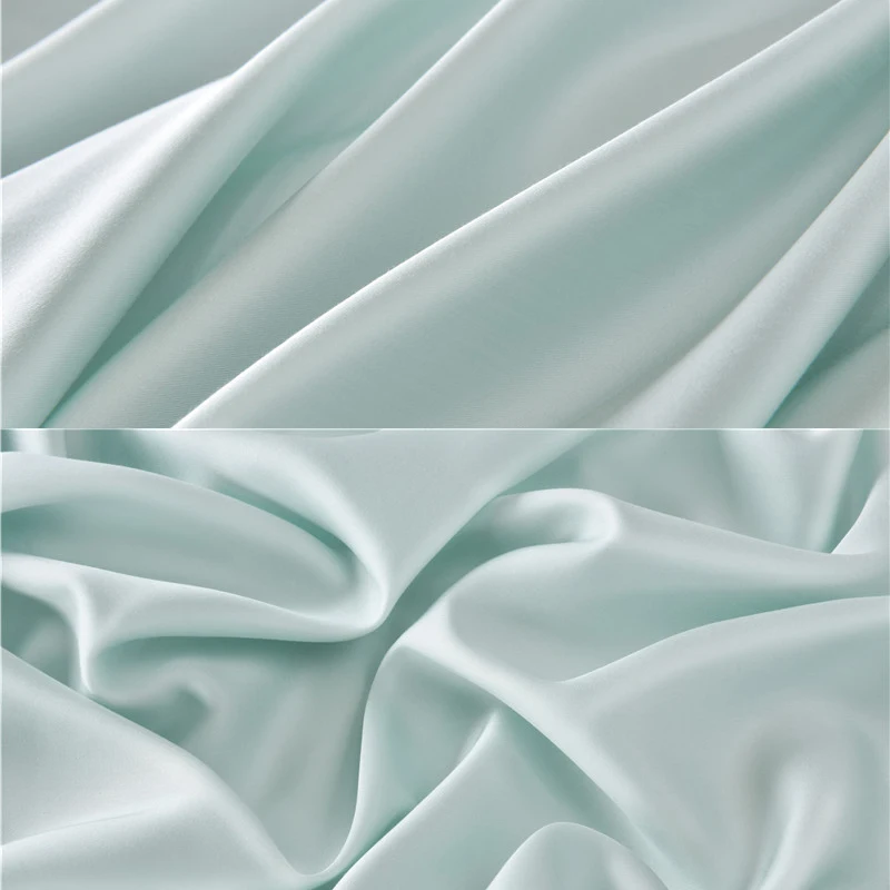 100% Bamboo fiber dyed fabric 60*60S satin 300TC for home bedding flat sheet