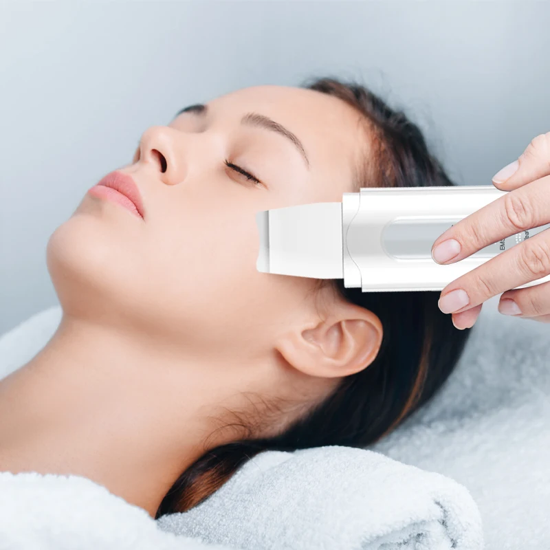 Портативный Ионный ультразвуковой шпатель для лица, пилинг, ультразвуковой скребок для кожи, скребок для лица