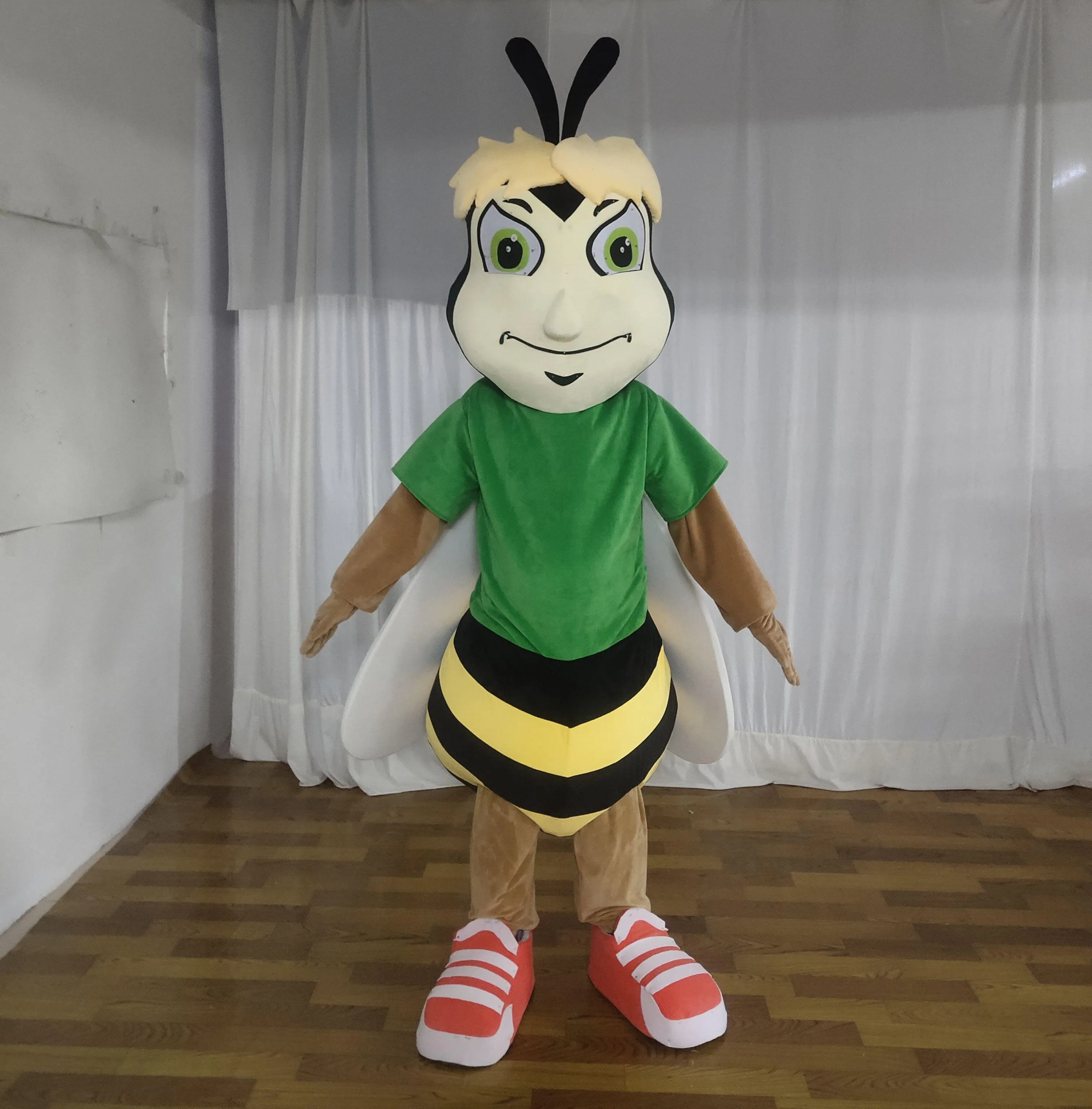Human walking fursuit Custom made bee costume mascot for adult