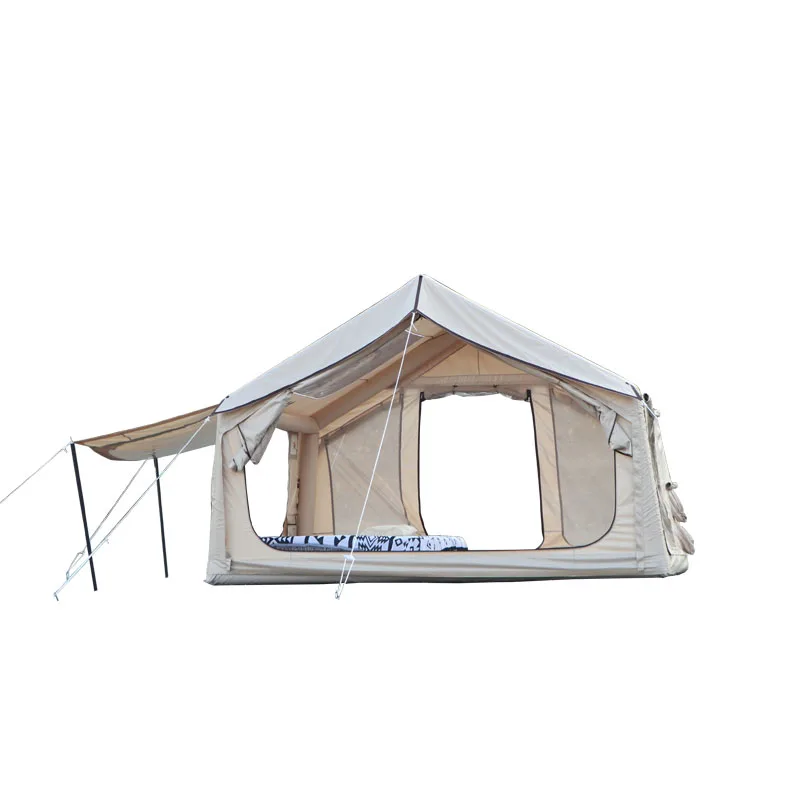 QX factory four season waterproof windproof inflatable air camping tube tent inflatable 10 person tent