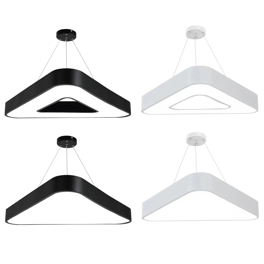 Triangle White/ Black Solid/Hollow Styled No Flicker Light 24W Ceiling Pendant Light