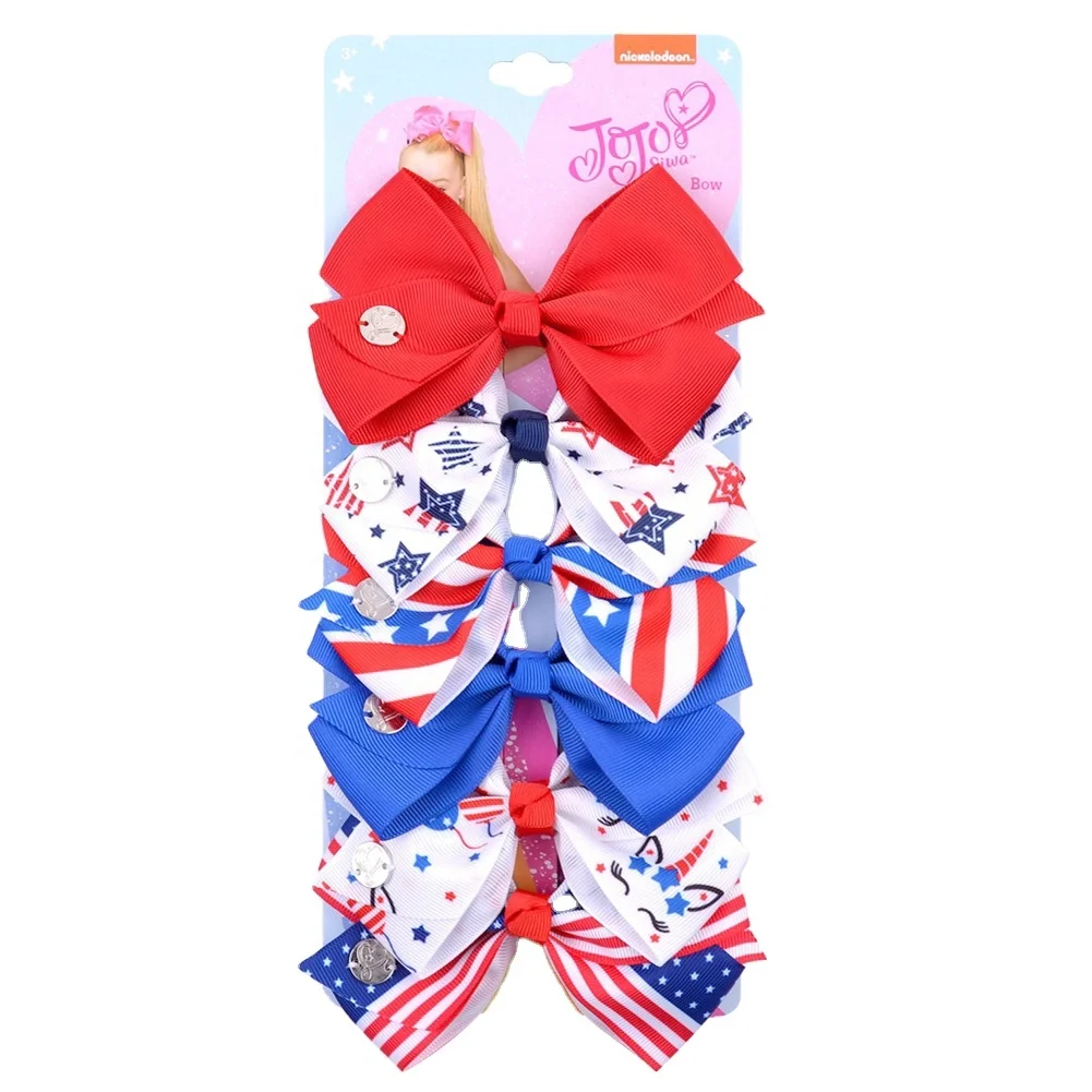 hot selling custom logo 5 pcs 4.7 inch white/pink/black jojo siwa Christmas bow wholesale
