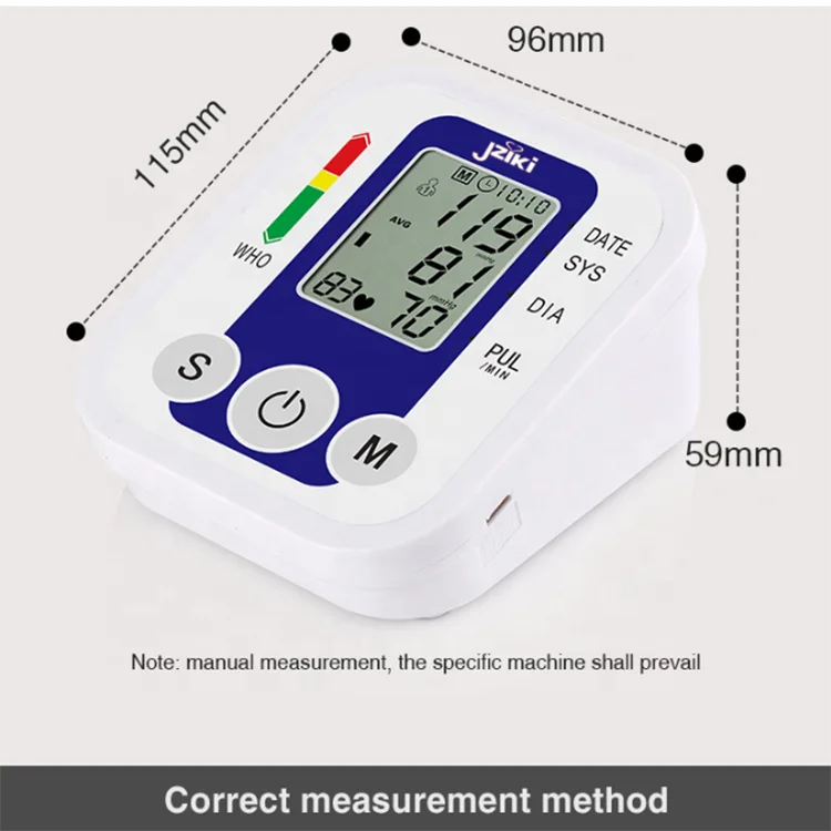 
Medical Product Portable Digital Fully Automatic Upper Arm Blood Pressure Monitor Sphygmomanometer 