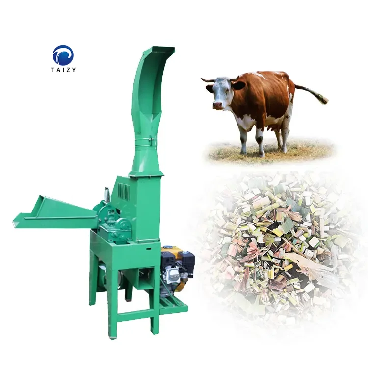 Agricultural Use chaff cutter in kenya animal feed gasoline engine chaff silage chopper