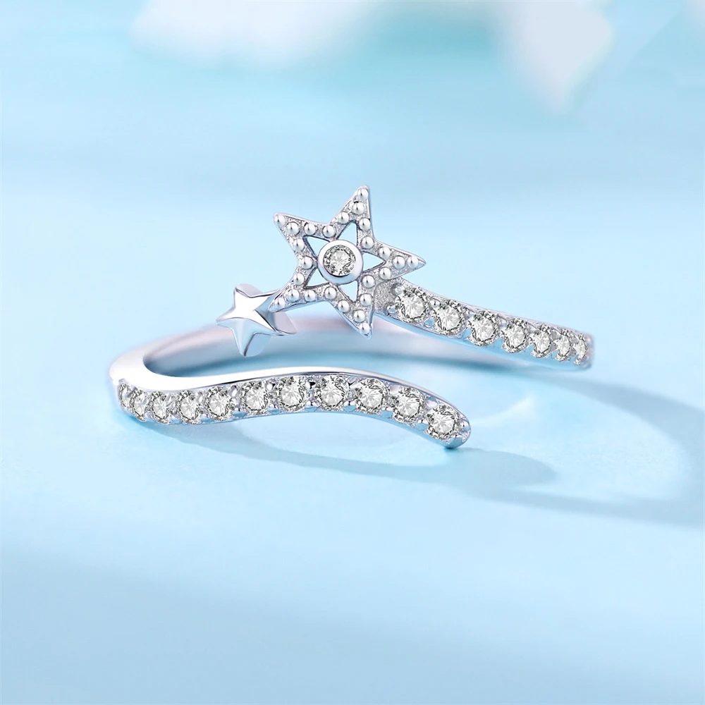 14k Gold Plated Tow Color Flower Bee Adjustable Ring 925 Sterling Silver Star Starfish Flower Rose Love Mom Ring Various Ring