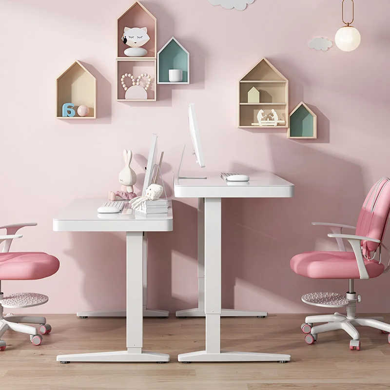 Work From Home Smart Office Desk with Wireless and USB Charger Touch Screen Tabletop Sit Stand Electric Desk