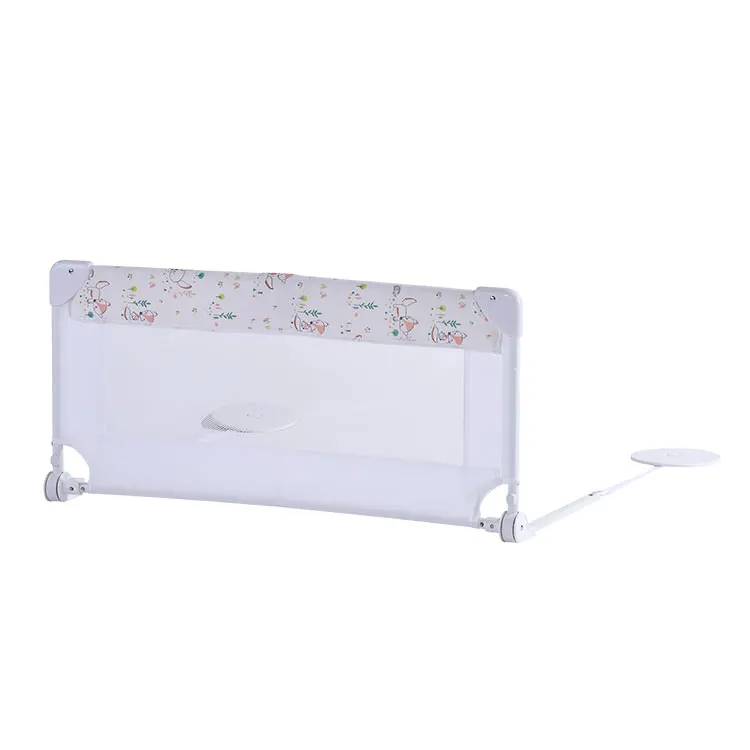 Easy Foldable Child Safety Baby Bed Rail Barrier Fence Bed Side Barrier Guard For Kids Red Baby Bed Fence